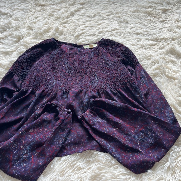 Urban Outfitters Cropped Purple Blouse - Picture 1 of 5